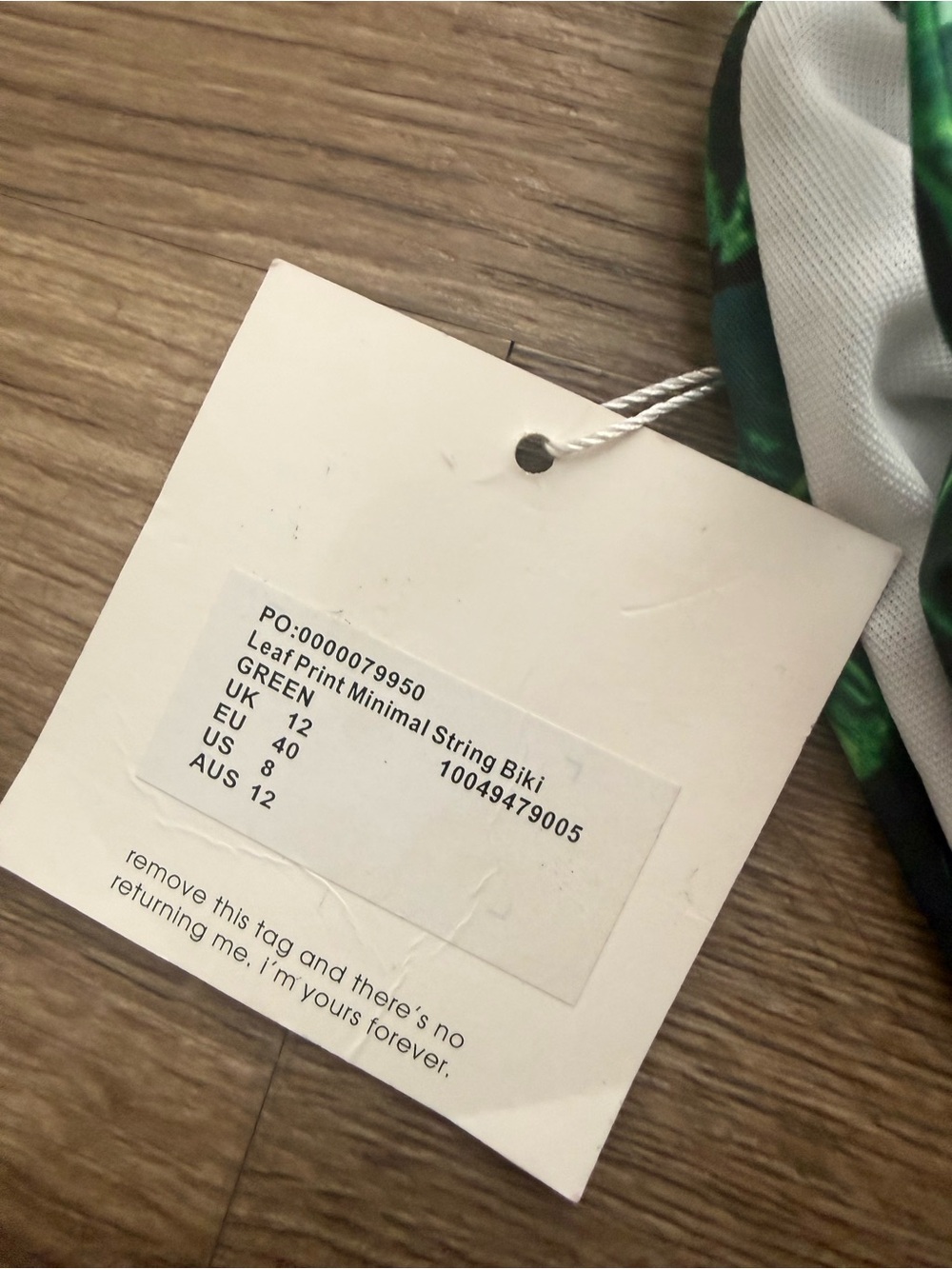 Missguided Leaf Print String Bikini Set - Picture 4 of 8